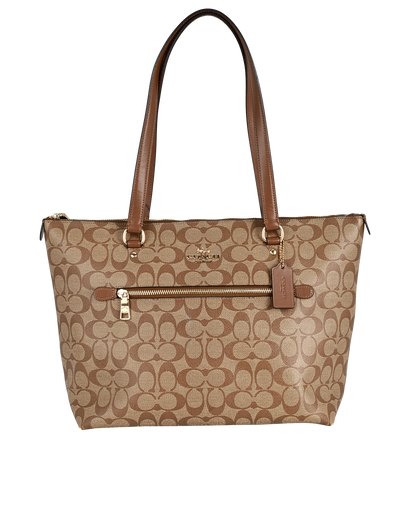 Gallery Tote, &pound;130, Handbags, Brown, Canvas/Leather, Front view
